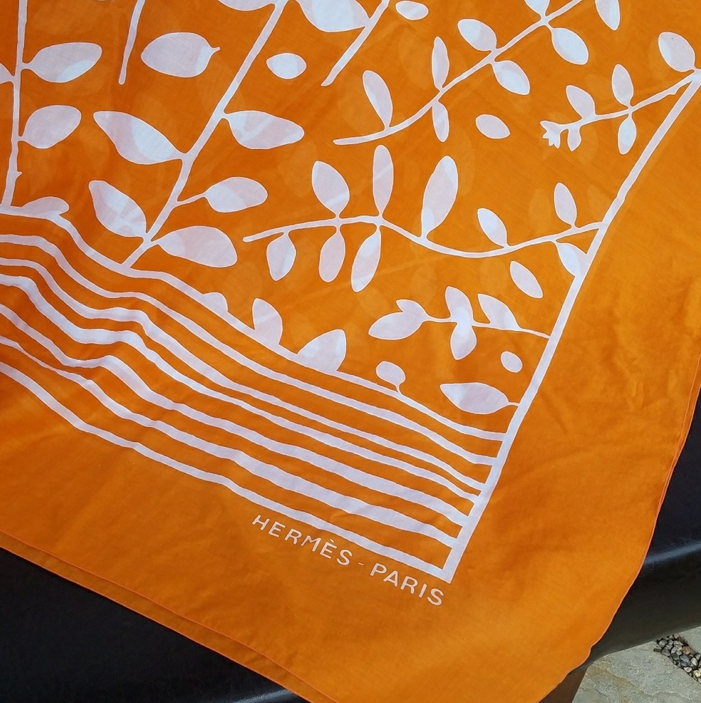Hermes large cotton scarf